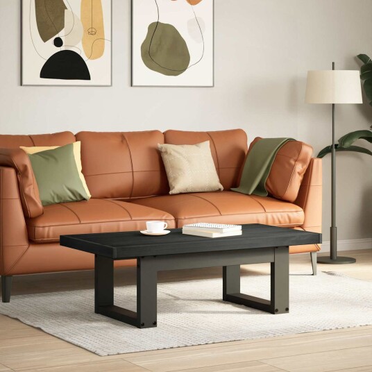 Kaffebord NOAIN Svart 119 x 60 x 40 cm Heltre furu