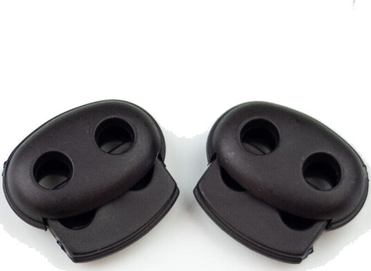 Stor dobbel snorstopper Sort, 25mm