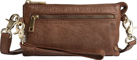 DEPECHE Golden Chic Clutch Brown ONE SIZE DEPECHE Golden Chic Clutch Brown ONE SIZE