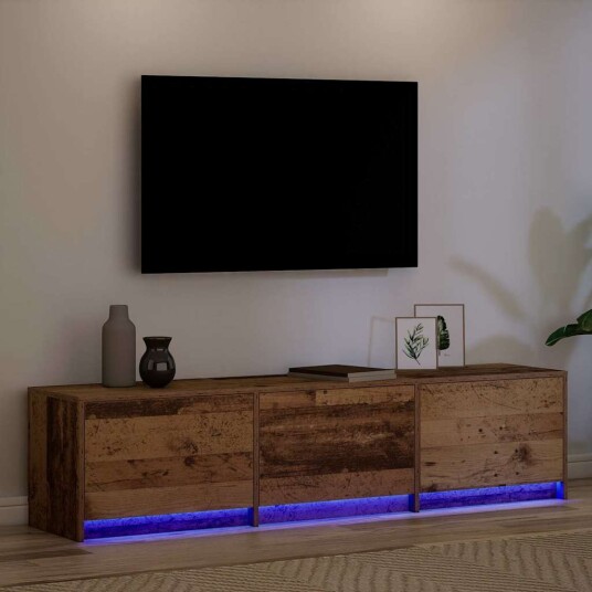 TV skap med skuff Gammelt tre 162,5 x 34 x 40 cm Konstruert tre TV skap med skuff Gammelt tre 162,5 x 34 x 40 cm Konstruert tre