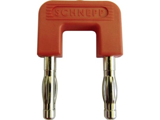 Schnepp 19/4Rt Kortslutningsstik Rød Stift Diameter: 4 Mm Stiftafstand: 19 Mm 1 Stk