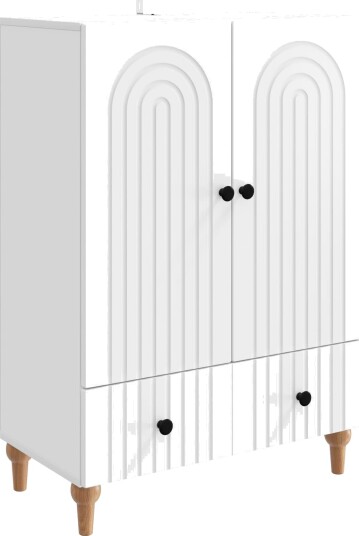  Serviesskap med skuff Hvit 66 x 34,5 x 95 cm Konstruert tre