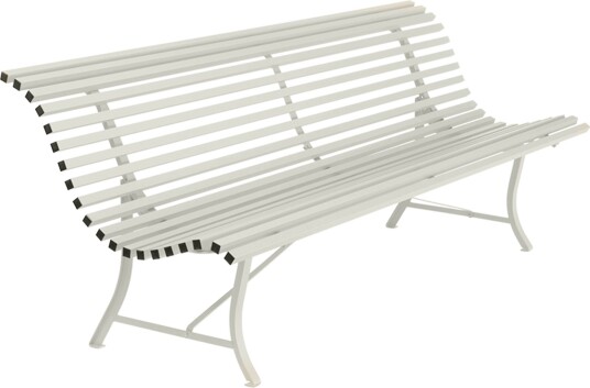 Fermob - Louisiane Bench 200 Cm Clay Grey A5 - Hagebenker - Grønn,Grå - Metall Fermob - Louisiane Bench 200 Cm Clay Grey A5 - Hagebenker - Grønn,Grå - Metall
