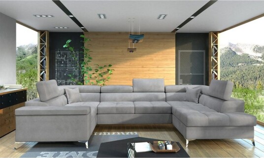Hjørnesofa Eltap Thiago 342x208x88 cm Monolith 84 Grå Høyre
