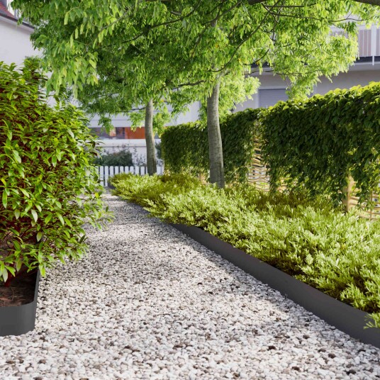 vidaXL Gjerdekant 30 stk. 15 x 103 cm Stål Svart