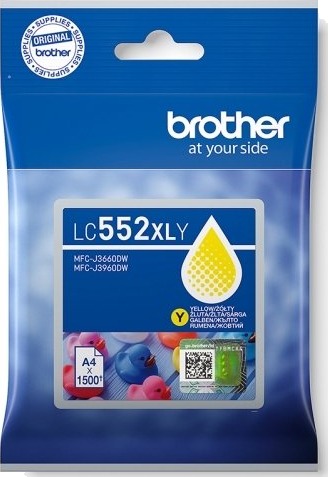 Brother LC552XLY gul blekkpatron 1500 sider