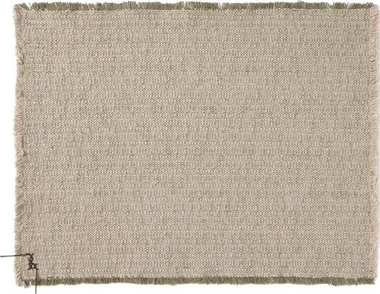 Lorena Canals Handloom Placemats Natural And Kaki  Set Of 2   Beige   38X 50CM