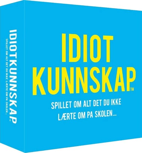 Idiotkunnskap Barnespill med Humor for 2 Spillere, 12 År+ Idiotkunnskap Barnespill med Humor for 2 Spillere, 12 År+