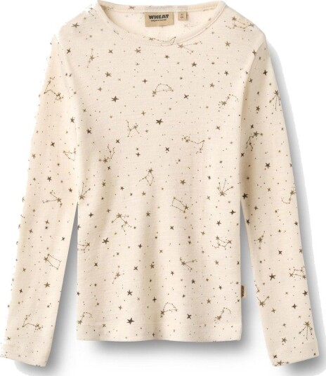Wheat Wool T Shirt L/S Alfie EGGSHELL STARS 98 Wheat Wool T Shirt L/S Alfie EGGSHELL STARS 98