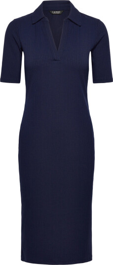 Lauren Ralph Lauren Modern Rib Dress   Navy   M