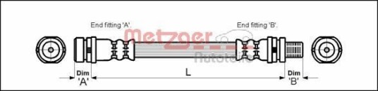 Bremseslange METZGER 4112506