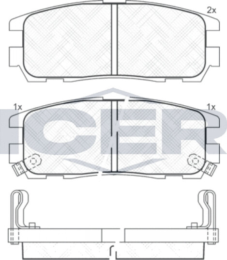 Bremseklosser sett ICER 140991