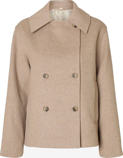 Selected Femme Jakke slfAlma Wool Blend Grå