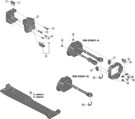 Shimano Steps øvre monteringsbeslag til modell BM-EN801 Shimano Steps øvre monteringsbeslag til modell BM-EN801