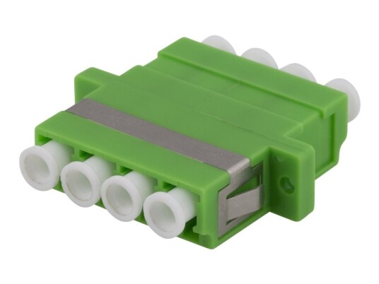 Deltaco - Fiberparingshylse Med Fjærklemme - Lc Sm X 4 - Grønn Deltaco - Fiberparingshylse Med Fjærklemme - Lc Sm X 4 - Grønn