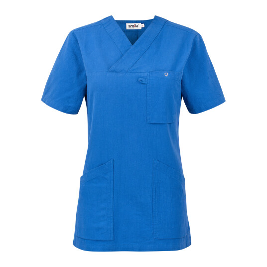 Smila Workwear Dame Carin Bluse Light Royal 1 stk SBG-77802-24 M