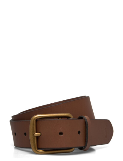 Polo Ralph Lauren Signature Pony Leather Belt - Brown - 34