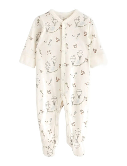 Lindex Pyjamas W Foot Newborn - Beige - 50