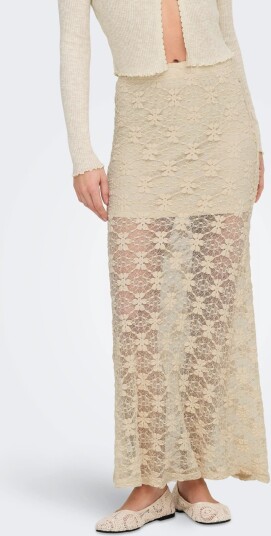 ONLY Onlpearlina Long Wide Skirt Wvn Cream L