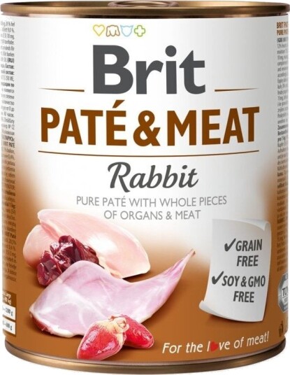 Brit Karma Paté & Meat Med Kanin Til Hund 800 G