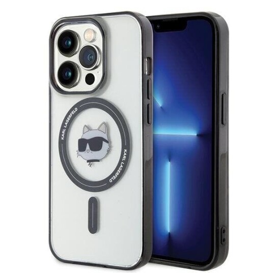 Karl Lagerfeld iPhone 15 Pro 6,1" Hardcase Transparent Med Magsafe Choupette
