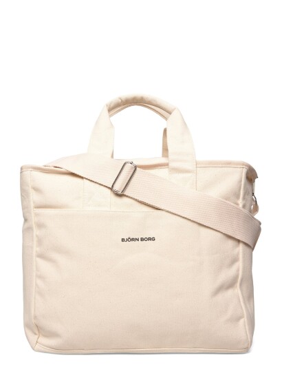 Björn Borg Studio Canvas Tote L - Cream - ONE SIZE