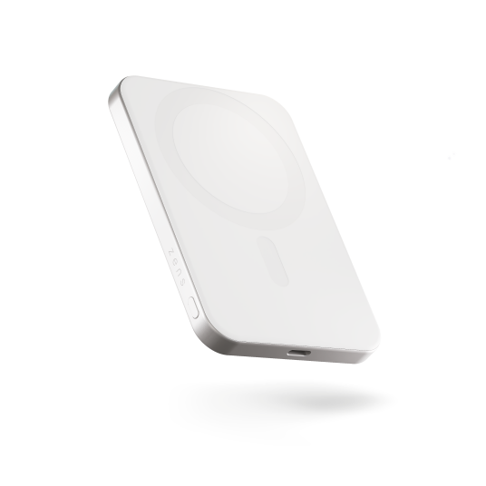 Zens Pro 1 Slim 5000 mAh Trådløs Powerbank Hvit Zens Pro 1 Slim 5000 mAh Trådløs Powerbank Hvit