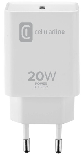 CellularLine 20W Strømadapter Apple USB-C - Hvit