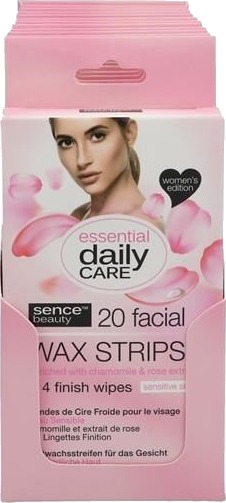 Sence Essential daily Care Hair Removal Wax Strips Sensitive Skinface