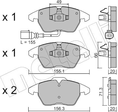 METELLI 22 0548 0 Bremseklosser