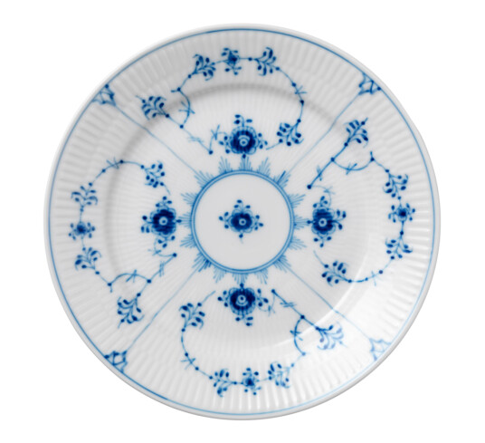 Royal Copenhagen Musselmalt Riflet asjett 19 cm