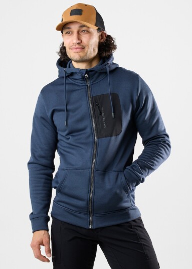 Swedemount Trondheim Stretch Full Zip Hood Dk. Navy Melange Xs Hoodies