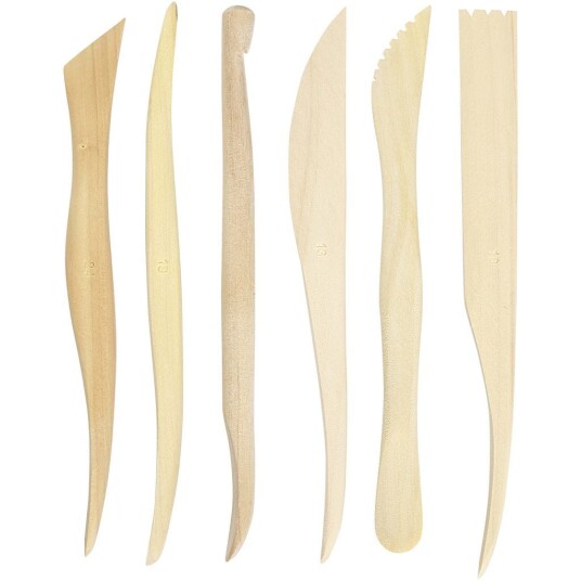 Creativ Company Modeling Tool Set Wood 6 pcs.
