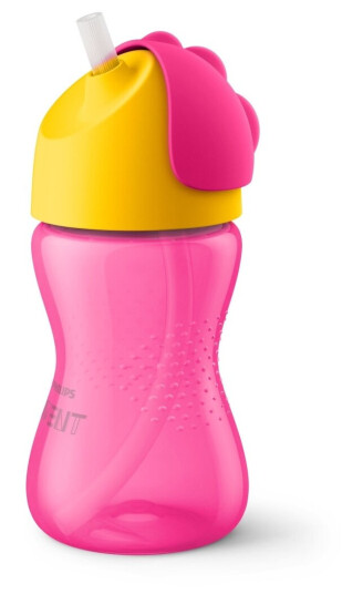 Philips Avent Scf798/02 Kopper Med Sugerør Drikkeflaske 1 MånedEr Rosa Gult Indonesia 300 Ml 1 Stykker