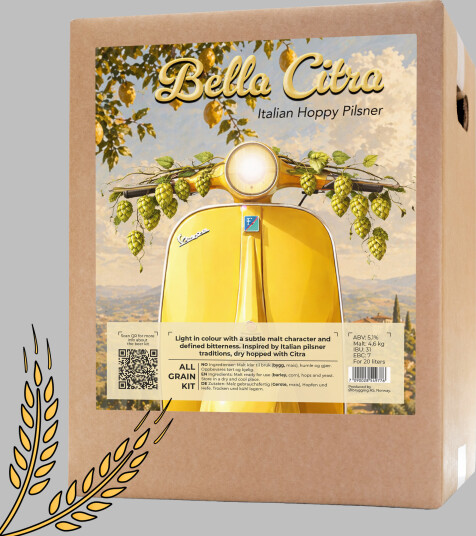 Ølbrygging As Bella Citra Allgrain Ølsett Italiensk Pilsner med Citra