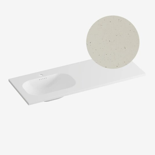 Korsbakken Nice Heldekkende Terrazzo Sand 120cm Venstre