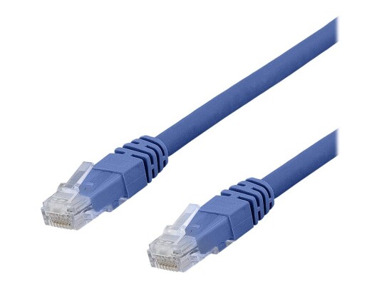 Deltaco Cat6a 10m Koblingskabel RJ-45 Halogenfri Blå