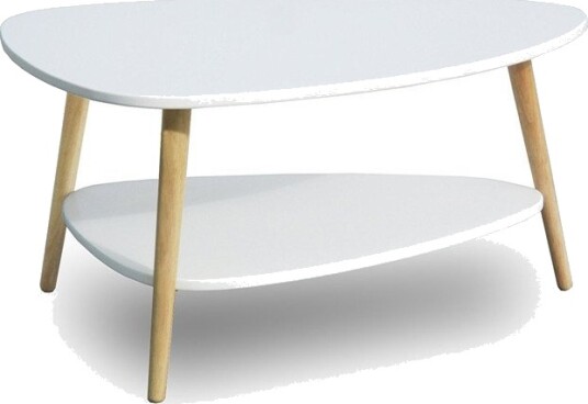 Moderne kaffebord med hyller fra ModernHome Hvit Moderne kaffebord med hyller fra ModernHome Hvit