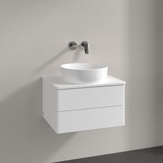 Villeroy & Boch  Antao Servantskap med 2 skuffer 60x50x36 cm m/lys Hvit Matt