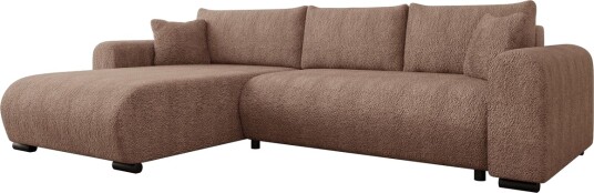 Handda Sovesofa med Sjeselong 3 seter i Bouclé Rosa