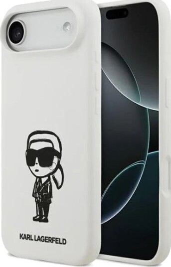 Karl Lagerfeld MagSafe Mobildeksel til iPhone 17 Air med Karl Skisse - Hvit