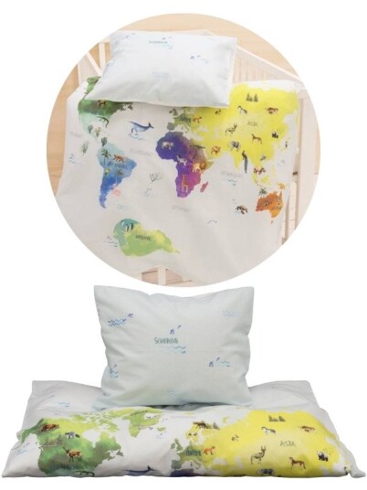 Turiform junior sengesett 100x140 cm Verdenskart