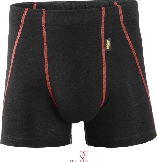 Snickers Workwear 9464 ProtecWork Boksershorts svart flammesikring S Klær Snickers Workwear 9464 ProtecWork Boksershorts svart flammesikring S Klær