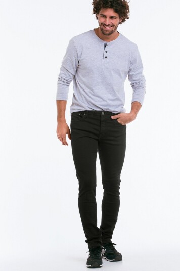 Jack & Jones - Jeans Glenn Felix Am 046, slim fit - Svart