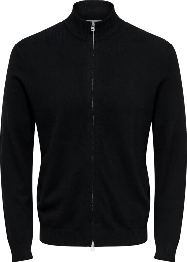 ONLY & SONS Onsloui Reg 12 Zip Cardigan Knit Noos Black XS