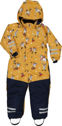 Geggamoja Pippi Langstrømpe Vinterdress, Gul, 86-92