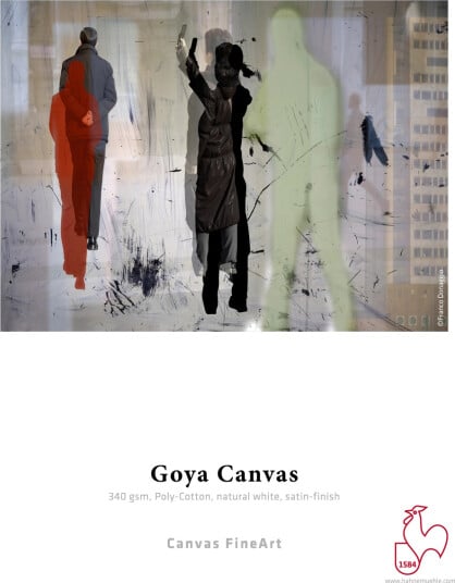 Hahnemühle Goya Canvas 340gr 44" Rull 12m Poly Cotton Natural White