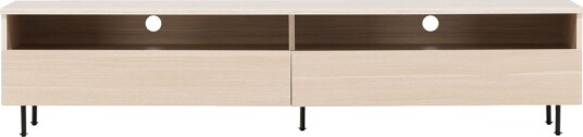 Venture Design Navarra TV-benk Matt svar/whitewash 180 x 40 cm Hvit