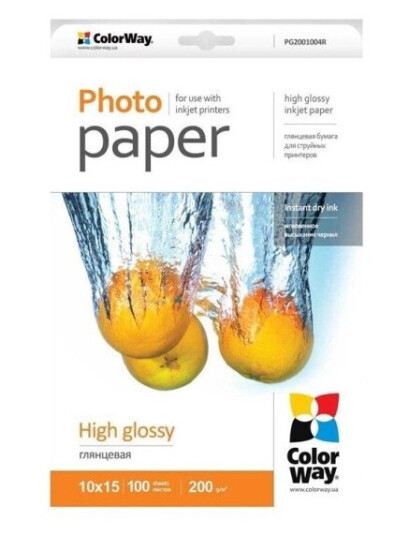 Photo Paper Colorway Glossy 100Pcs 10X15 Photo Paper Colorway Glossy 100Pcs 10X15