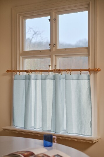 Jotex Kafégardin Linmiks Lys blå LINA 205466306473